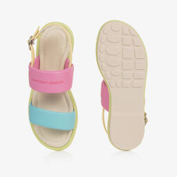 Emporio Armani-Teen Girls Multicoloured Leather Sandals | Childrensalon Outlet