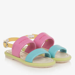 Emporio Armani-Teen Girls Multicoloured Leather Sandals | Childrensalon Outlet