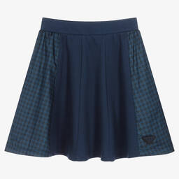Emporio Armani-Синяя хлопковая юбка для девочек-подростков | Childrensalon Outlet