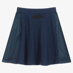 Emporio Armani-Синяя хлопковая юбка для девочек-подростков | Childrensalon Outlet