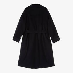 Emporio Armani-Teen Girls Navy Blue Wool Pea Coat | Childrensalon Outlet