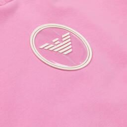 Emporio Armani-Teen Girls Pink Cotton Hoodie | Childrensalon Outlet