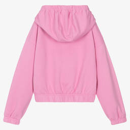 Emporio Armani-Teen Girls Pink Cotton Hoodie | Childrensalon Outlet
