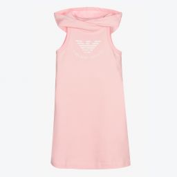 Emporio Armani-Розовое платье с капюшоном для девочек-подростков | Childrensalon Outlet