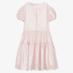 إEmporio Armani-فستان تينز بناتي حرير لون زهري فاتح | Childrensalon Outlet