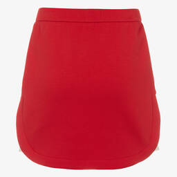 Emporio Armani-Teen Girls Red Cotton Skirt | Childrensalon Outlet