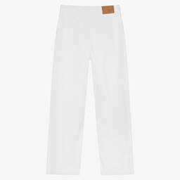 Emporio Armani-Teen Girls White Denim Jeans | Childrensalon Outlet