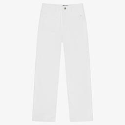 Emporio Armani-Teen Girls White Denim Jeans | Childrensalon Outlet