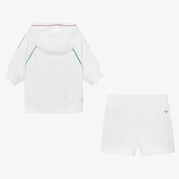 Emporio Armani-Белый топ и шорты для подростков | Childrensalon Outlet