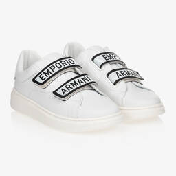 Emporio Armani-Белые кроссовки для подростков | Childrensalon Outlet