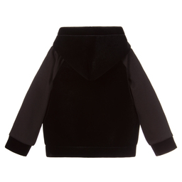 إمبوريو أرماني-سويتشيرت نيوبرين مخمل لون أسود للبنات | Childrensalon Outlet