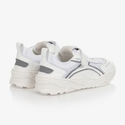 إمبوريو أرماني-ترينرز جلد لون أبيض للأطفال | Childrensalon Outlet