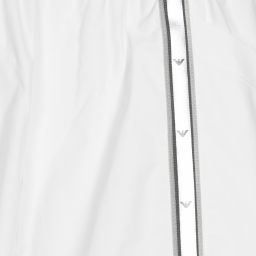 Emporio Armani-White Logo Tape Cotton Shorts | Childrensalon Outlet