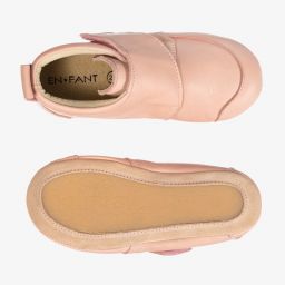 EN FANT-Pink Leather Slipper Shoes | Childrensalon Outlet