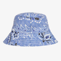 Etro-Blue Floral Paisley Print Cotton Bucket Hat | Childrensalon Outlet