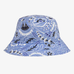 Etro-Blue Floral Paisley Print Cotton Bucket Hat | Childrensalon Outlet
