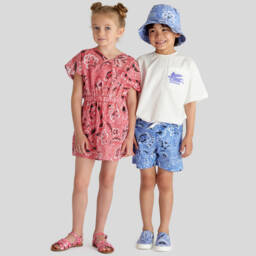 Etro-Blue Floral Paisley Slip-On Trainers | Childrensalon Outlet