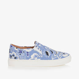 Etro-Blue Floral Paisley Slip-On Trainers | Childrensalon Outlet
