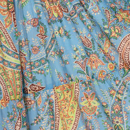 Etro-Girls Blue Paisley Print Cotton Dress | Childrensalon Outlet