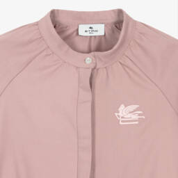 Etro-Girls Dusky Pink Logo Blouse | Childrensalon Outlet