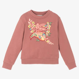 Etro-Girls Dusky Pink Logo Sweatshirt | Childrensalon Outlet