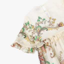 Etro-Girls Elegant Ivory Paisley Gown | Childrensalon Outlet