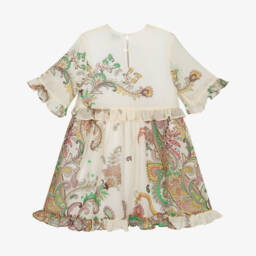 Etro-Girls Elegant Ivory Paisley Gown | Childrensalon Outlet