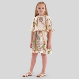 Etro-Girls Elegant Ivory Paisley Gown | Childrensalon Outlet