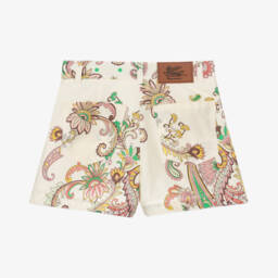 Etro-Элегантные кремовые шорты с узором для девочек | Childrensalon Outlet