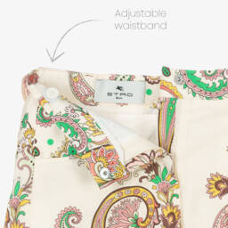 Etro-Элегантные кремовые шорты с узором для девочек | Childrensalon Outlet