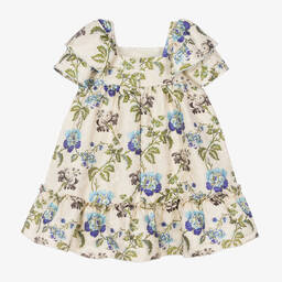 Etro-Girls Ivory Floral Jacquard Dress | Childrensalon Outlet