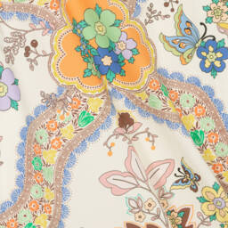 Etro-Кремовое хлопковое платье с узором пейсли для девочек | Childrensalon Outlet