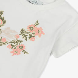 Etro-Кремовая хлопковая футболка с узором пейсли для девочек | Childrensalon Outlet