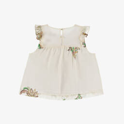 Etro-Girls Luxurious Ivory Paisley Top | Childrensalon Outlet