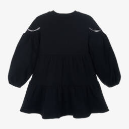 Etro-Girls Navy Cotton Tiered Dress | Childrensalon Outlet