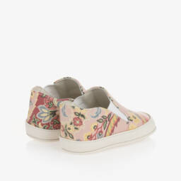 Etro-Girls Pink Floral Leather Pre-Walkers | Childrensalon Outlet