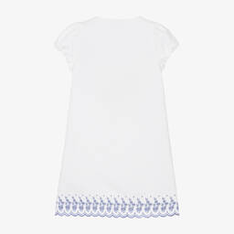 Etro-Girls White Cotton Pegaso Logo Dress | Childrensalon Outlet