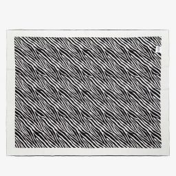 Etta Loves-بطانية قطن محبوك لون أسود وأبيض (100 سم) | Childrensalon Outlet