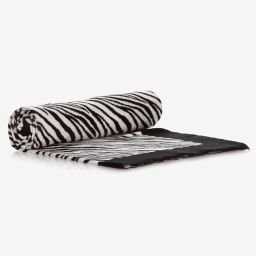 Etta Loves-بطانية قطن محبوك لون أسود وأبيض (100 سم) | Childrensalon Outlet