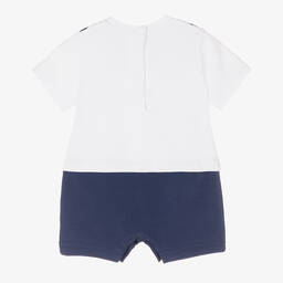 Everything Must Change-Baby Boys Blue & White Bow Tie Shortie | Childrensalon Outlet