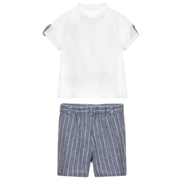 Everything Must Change-Baby Boys Linen Shorts Set | Childrensalon Outlet