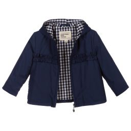 Everything Must Change-Baby Girls Blue Hooded Jacket | Childrensalon Outlet