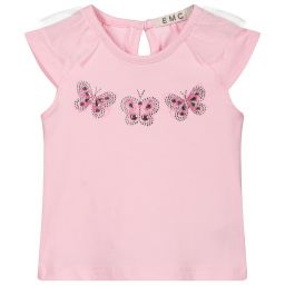 Everything Must Change-Baby Girls Pink Cotton T-Shirt | Childrensalon Outlet