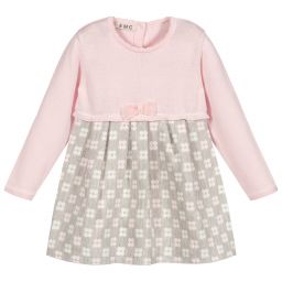 افريثينغ مست تشاينج-Baby Girls Pink & Grey Dress | Childrensalon Outlet