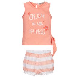 افريثينغ مست تشاينج-Baby Girls Pink Shorts Set | Childrensalon Outlet
