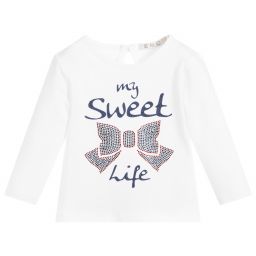 Everything Must Change-Baby Girls White Cotton Top | Childrensalon Outlet