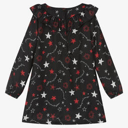 Everything Must Change-Black & Red Star Print Dress | Childrensalon Outlet