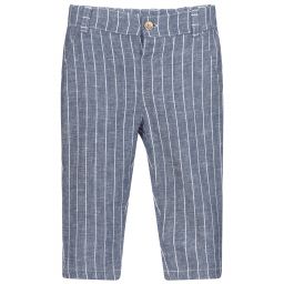 Everything Must Change-Blue Cotton & Linen Trousers | Childrensalon Outlet