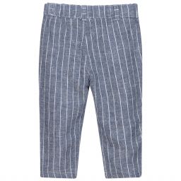 Everything Must Change-Blue Cotton & Linen Trousers | Childrensalon Outlet