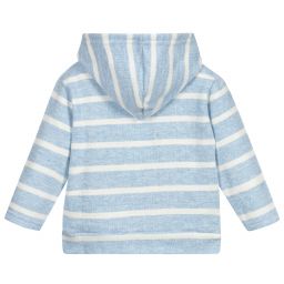 Everything Must Change-Blue Striped Hooded Zip-Up Top | Childrensalon Outlet